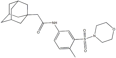 2-(1-adamantyl)-N-[4-methyl-3-(4-morpholinylsulfonyl)phenyl]acetamide Struktur