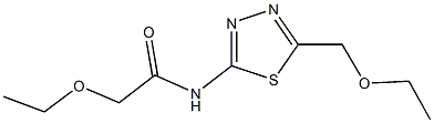 2-ethoxy-N-[5-(ethoxymethyl)-1,3,4-thiadiazol-2-yl]acetamide Struktur