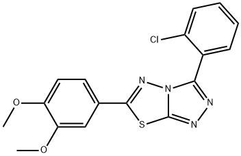3-(2-chlorophenyl)-6-(3,4-dimethoxyphenyl)[1,2,4]triazolo[3,4-b][1,3,4]thiadiazole Struktur