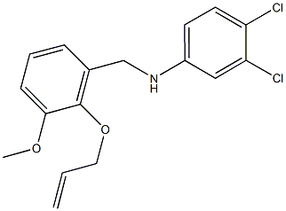 N-[2-(allyloxy)-3-methoxybenzyl]-N-(3,4-dichlorophenyl)amine Struktur