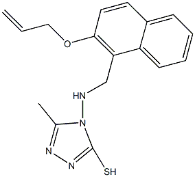 4-({[2-(allyloxy)-1-naphthyl]methyl}amino)-5-methyl-4H-1,2,4-triazole-3-thiol Structure