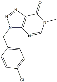 3-(4-chlorobenzyl)-6-methyl-3,6-dihydro-7H-[1,2,3]triazolo[4,5-d]pyrimidin-7-one Struktur