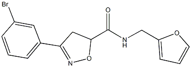 3-(3-bromophenyl)-N-(2-furylmethyl)-4,5-dihydro-5-isoxazolecarboxamide Structure