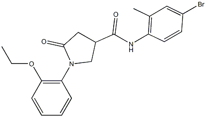 N-(4-bromo-2-methylphenyl)-1-(2-ethoxyphenyl)-5-oxo-3-pyrrolidinecarboxamide Structure