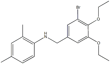 N-(3-bromo-4,5-diethoxybenzyl)-N-(2,4-dimethylphenyl)amine Struktur