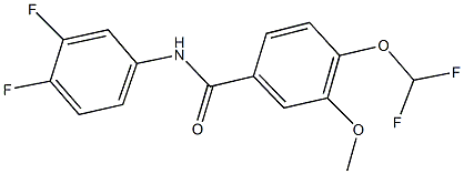 4-(difluoromethoxy)-N-(3,4-difluorophenyl)-3-methoxybenzamide Struktur