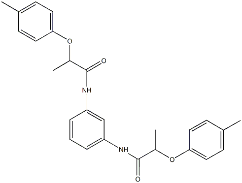 2-(4-methylphenoxy)-N-(3-{[2-(4-methylphenoxy)propanoyl]amino}phenyl)propanamide Struktur