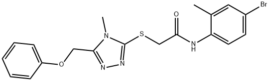 N-(4-bromo-2-methylphenyl)-2-{[4-methyl-5-(phenoxymethyl)-4H-1,2,4-triazol-3-yl]sulfanyl}acetamide Structure