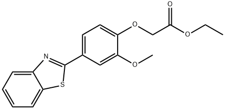 ethyl[4-(1,3-benzothiazol-2-yl)-2-methoxyphenoxy]acetate Struktur
