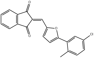 2-{[5-(5-chloro-2-methylphenyl)-2-furyl]methylene}-1H-indene-1,3(2H)-dione Struktur
