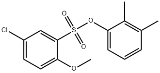 2,3-dimethylphenyl 5-chloro-2-methoxybenzenesulfonate Struktur