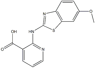 2-[(6-methoxy-1,3-benzothiazol-2-yl)amino]nicotinic acid Struktur