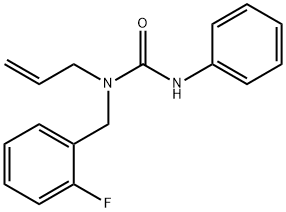 N-allyl-N-(2-fluorobenzyl)-N'-phenylurea Struktur