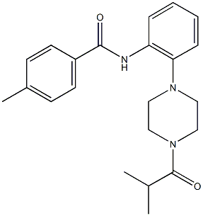 N-[2-(4-isobutyryl-1-piperazinyl)phenyl]-4-methylbenzamide Struktur