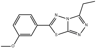 3-ethyl-6-(3-methoxyphenyl)[1,2,4]triazolo[3,4-b][1,3,4]thiadiazole Struktur