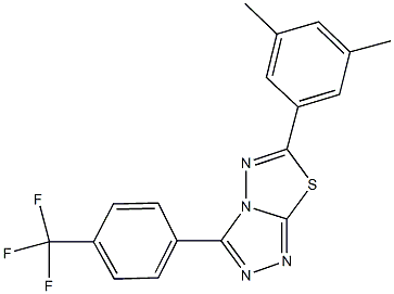 6-(3,5-dimethylphenyl)-3-[4-(trifluoromethyl)phenyl][1,2,4]triazolo[3,4-b][1,3,4]thiadiazole Struktur