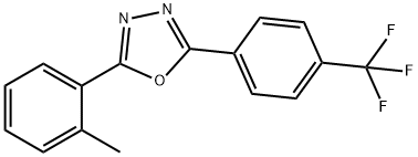2-(2-methylphenyl)-5-[4-(trifluoromethyl)phenyl]-1,3,4-oxadiazole Struktur