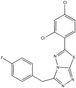 6-(2,4-dichlorophenyl)-3-(4-fluorobenzyl)[1,2,4]triazolo[3,4-b][1,3,4]thiadiazole Struktur