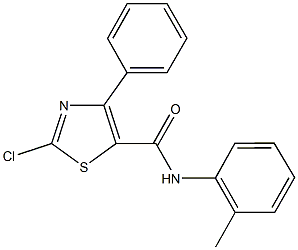 2-chloro-N-(2-methylphenyl)-4-phenyl-1,3-thiazole-5-carboxamide Struktur
