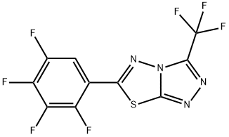 6-(2,3,4,5-tetrafluorophenyl)-3-(trifluoromethyl)[1,2,4]triazolo[3,4-b][1,3,4]thiadiazole Struktur