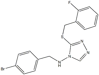N-(4-bromobenzyl)-N-{3-[(2-fluorobenzyl)sulfanyl]-4H-1,2,4-triazol-4-yl}amine Struktur