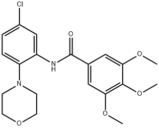 N-[5-chloro-2-(4-morpholinyl)phenyl]-3,4,5-trimethoxybenzamide Struktur
