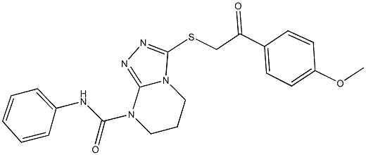 3-{[2-(4-methoxyphenyl)-2-oxoethyl]sulfanyl}-N-phenyl-6,7-dihydro[1,2,4]triazolo[4,3-a]pyrimidine-8(5H)-carboxamide Structure
