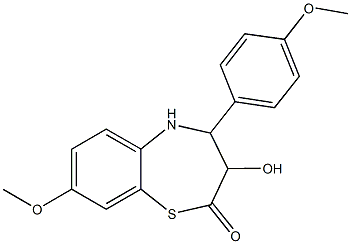 3-hydroxy-8-methoxy-4-(4-methoxyphenyl)-4,5-dihydro-1,5-benzothiazepin-2(3H)-one Structure