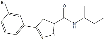 3-(3-bromophenyl)-N-(sec-butyl)-4,5-dihydro-5-isoxazolecarboxamide Struktur