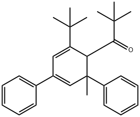 1-(2-tert-butyl-6-methyl-4,6-diphenyl-2,4-cyclohexadien-1-yl)-2,2-dimethyl-1-propanone Struktur