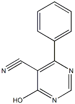 4-hydroxy-6-phenyl-5-pyrimidinecarbonitrile Struktur