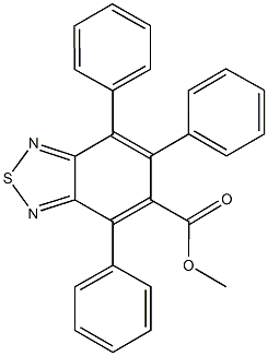 methyl 4,6,7-triphenyl-2,1,3-benzothiadiazole-5-carboxylate Struktur