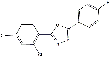 2-(2,4-dichlorophenyl)-5-(4-fluorophenyl)-1,3,4-oxadiazole Struktur