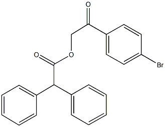 2-(4-bromophenyl)-2-oxoethyl diphenylacetate Struktur