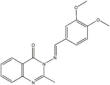 3-[(3,4-dimethoxybenzylidene)amino]-2-methyl-4(3H)-quinazolinone Struktur