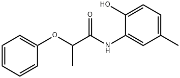 N-(2-hydroxy-5-methylphenyl)-2-phenoxypropanamide Struktur
