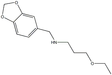 N-(1,3-benzodioxol-5-ylmethyl)-N-(3-ethoxypropyl)amine Struktur
