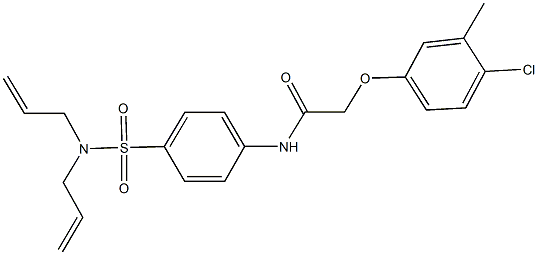 2-(4-chloro-3-methylphenoxy)-N-{4-[(diallylamino)sulfonyl]phenyl}acetamide Struktur