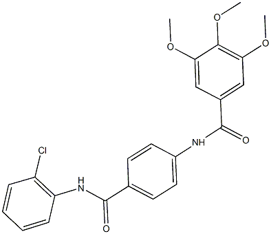 N-{4-[(2-chloroanilino)carbonyl]phenyl}-3,4,5-trimethoxybenzamide Struktur
