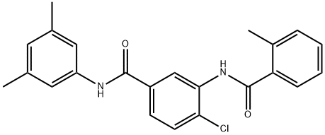4-chloro-N-(3,5-dimethylphenyl)-3-[(2-methylbenzoyl)amino]benzamide Struktur