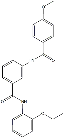 N-(2-ethoxyphenyl)-3-[(4-methoxybenzoyl)amino]benzamide Struktur