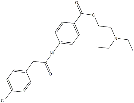 2-(diethylamino)ethyl 4-{[(4-chlorophenyl)acetyl]amino}benzoate Structure