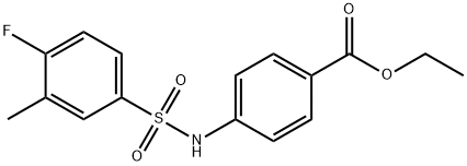 ethyl 4-{[(4-fluoro-3-methylphenyl)sulfonyl]amino}benzoate Structure