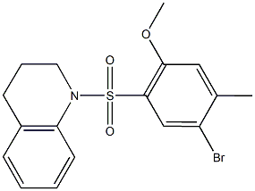 4-bromo-2-(3,4-dihydro-1(2H)-quinolinylsulfonyl)-5-methylphenyl methyl ether Struktur