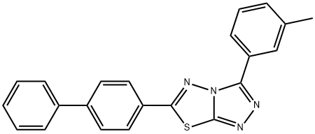 6-[1,1'-biphenyl]-4-yl-3-(3-methylphenyl)[1,2,4]triazolo[3,4-b][1,3,4]thiadiazole Struktur