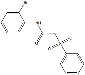 N-(2-bromophenyl)-2-(phenylsulfonyl)acetamide Struktur