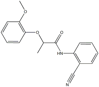 N-(2-cyanophenyl)-2-(2-methoxyphenoxy)propanamide Struktur
