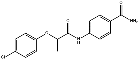 4-{[2-(4-chlorophenoxy)propanoyl]amino}benzamide Struktur