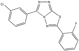 3-(3-chlorophenyl)-6-(2-fluorophenyl)[1,2,4]triazolo[3,4-b][1,3,4]thiadiazole Struktur