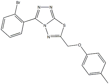 [3-(2-bromophenyl)[1,2,4]triazolo[3,4-b][1,3,4]thiadiazol-6-yl]methyl 4-methylphenyl ether Struktur